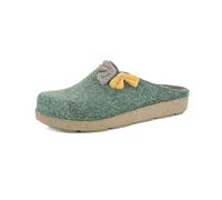 inblu Pantofole Donna Ecofriends con Applicazione a Fiore, Materiale Riciclato, Tacco 3,5 cm, Menta, 37 EU