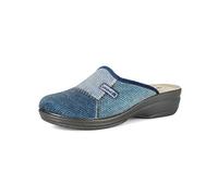 inblu Pantofole Donna Effetto Patchwork con Plantare in Vera Pelle Imbottito, Tacco 4,5 cm, Suola Poliuretanica Leggera, 36 EU