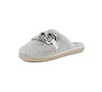 inblu Pantofole Donna Fluffy con Catena, Ciabatte Invernali con Suola Flessibile, Grigio, 40 EU