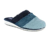 inblu Pantofole Donna Fluffy con Strisce Arcobaleno, Ciabatte Invernali con Leggero Tacco, 35/41, Blu, 39 EU