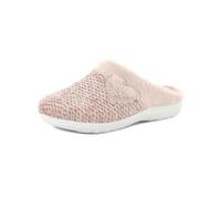 inblu Pantofole Donna Fluffy Trama di Lana e Cuore, Ciabatte Invernali con Sottopiede in Tessuto Imbottito, Rosa, 36 EU