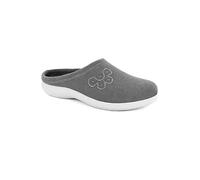 inblu Pantofole Donna Invernali Ciabatte con Fiorellino di Strass Leggere e Flessibili IB-BS0048 (Grigio,36)