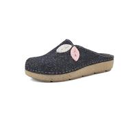 inblu Pantofole Donna Invernali Ciabatte Ragazze Calde Ecopelliccia Zoccoli Donna con Foglie ED0013 (Blu Avio, 39)