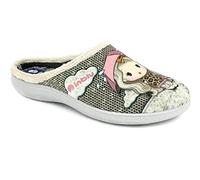 inblu Pantofole Donna Invernali Ciabatte Ragazze Morbide Comode con Ricamati Bambolina IB-EC0082 (Naturale,37)