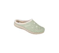 Inblu Pantofole donna invernali con ricami - verde chiaro