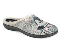 Inblu | Pantofole Donna Pinguino, Soffice Sottopiede In Tessuto Imbottito, Comode Calde e Flessibili, Colore Grigio, 35