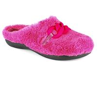 Inblu | Pantofole Donna Rock Con Catena e Soffice Ecopelliccia, Sottopiede In Tessuto Imbottito, Comode e Flessibili, Colore Fucsia, 40