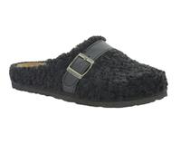 inblu Pantofole ecofriends Donna invernali in ecopelliccia con Fibbia plantare in Pelle