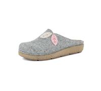 inblu Pantofole ECOFRIENDS Zoccoli Donna con Foglie, Suola e Tomaia in Materiale Riciclato, 35/41, Argento, 37 EU