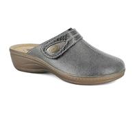 inblu Pantofole Effetto Pelle con Chiusura a Strappo, Donna, Blu, 39 EU