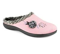 inblu Pantofole Invernali Donna leggerissime con Soffice sottopiede in tessuto Imbottito COCCINELLA PORTAFORTUNA