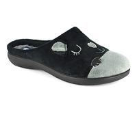 Inblu Pantofole Orsetto Addormentato, Donna, Nero, 36 EU