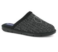 inblu Pantofole Uomo a Righe con Logo, Ciabatte con Sottopiede Imbottito, 40/46, Antracite, 42 EU