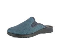 inblu Pantofole Uomo con Inserto Elastico e Plantare in Pelle, Eleganti e Comode, Blu, 44 EU