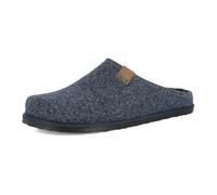 inblu Pantofole Uomo Ecofriends con Plantare in Vera Pelle Imbottito Estraibile, Avio, 45 EU
