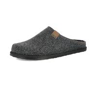 inblu Pantofole Uomo Ecofriends con Plantare in Vera Pelle Imbottito Estraibile, Grigio, 46 EU