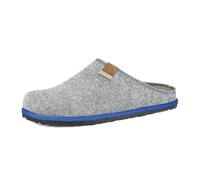 inblu Pantofole Uomo ECOFRIENDS con Suola Colorata e Sottopiede Antishock Estraibile in Pelle, Argento, 41 EU