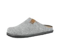 inblu Pantofole ECOFRIENDS Uomo Plantare in Pelle, Ciabatte con Sottopiede Antishock Estraibile, 45/46, Argento, 45 EU