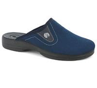 inblu Pantofole uomo invernali da casa Linea Classica con tomaia in morbido tessuto Sottopiede Anatomico, Blu, 41 EU