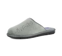 inblu Pantofole Uomo Logo Cucito, Suola Resistente e Flessibile, Tessuto Morbido, Grigio, 45 EU