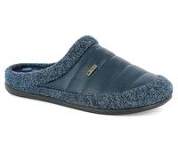 inblu Pantofole Uomo Piumino e Bordo Pile, Ciabatte con Plantare Estraibile, 40/46, Blu, 42 EU