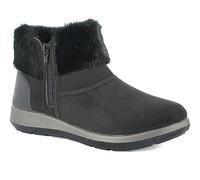 inblu PantoSCARPE Donna Ecopelliccia e Cerniera, Stivaletto con Morbido Plantare Estraibile Imbottito, 35/41, Nero, 38 EU