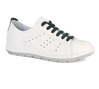 Inblu Pantoscarpe Donna, Sneakers con Lacci, Plantare Morbido e Estraibile, Scarpe da Ginnastica, Bianco-Blu, 37 EU Stretta