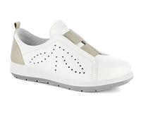 inblu - Pantoscarpe sneakers con elastici, Donna, bianco-platino, 39