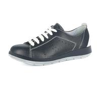 inblu PantoScarpe Sneakers Donna con Lacci Colorati, Plantare in Vera Pelle, dal 35 al 41, Scarpe da Ginnastica, Blu-Bianco, 38 EU