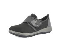 inblu PantoSCARPE Sneakers Donna Regolabile con Chiusura a Strappo e Brillantini, Plantare Imbottito Estraibile, Scarpe da Ginnastica, Nero, 38 EU