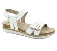 inblu Sandali Bassi con Chiusura a Strappo, Donna, Bianco, 39 EU