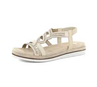 inblu Sandali Donna a Zig Zag con Luminosi Strass, Elastico alla Caviglia, Plantare Imbottito, dal 35 al 41, Platino, 37 EU