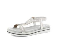 inblu Sandali Donna Cerchi e Strass, Elastico alla Caviglia, Plantare Imbottito, dal 35 al 41, Argento, 39 EU