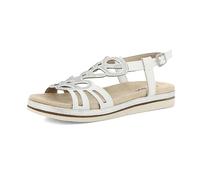 inblu Sandali Donna con Cinturino Regolabile e Brillantini, Morbido Plantare in Tessuto Imbottito, Bianco, 36 EU