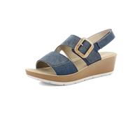 inblu Sandali Donna Con Doppio Strappo E Fibbia, Plantare Imbottito E Zeppa Leggera SandaliDonna