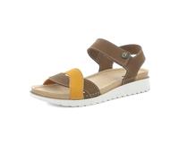 inblu Sandali Donna con Fascia a Doppio Incrocio e Onde Bicolore, Plantare in Pelle