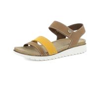 inblu Sandali Donna con Tomaia e Sottopiede in Pelle, Chiusura a Strappo Regolabile, Bassi, Marrone, 37 EU