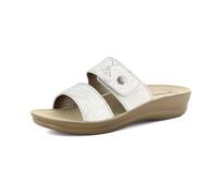 inblu Sandali Donna Estive Eleganti Comodi Ciabatte Donna Anatomico Doppia Fascia con Strappo Linea Benessere Traspirante Morbide VR0067 (Bianco, 39)