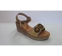 Inblu Sandali Donna Flik Con Decoro Cerchi Multicolore e Zeppa - 026 (Sabbia)