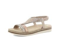 inblu Sandali Infradito Donna con Elastico e Strass, Morbido Plantare in Tessuto Imbottito, Rame, 40 EU