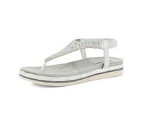inblu Sandali Infradito Donna con Strass e Elastico, Morbido Plantare in Tessuto Imbottito, Argento, 39 EU