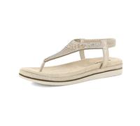 inblu Sandali Infradito Donna con Strass e Elastico, Morbido Plantare in Tessuto Imbottito, Platino, 39 EU