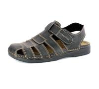 inblu Sandali Uomo da Trekking con Plantare in Pelle Imbottito e Chiusura Regolabile a Strappo, 40/54, Marrone Scuro, 41 EU
