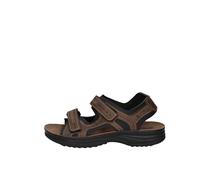 inblu Sandali Uomo Estivi Sportivi in Vera Pelle Pantofole per Estate Imbottita Comoda Ciabatte Uomo da Casa Mare Spiaggia Chiusura a Strappo Regolabile RY0028 (Testa di Moro,42)