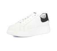 inblu Scarpe da Ginnastica Donna Bianca con Dettaglio Colorato Tallone, 39 EU