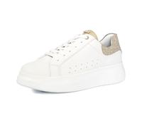 inblu Scarpe da Ginnastica Donna Bianca con Dettaglio Colorato Tallone, Platino, 40 EU