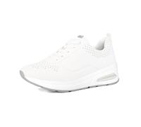inblu Scarpe da Ginnastica Donna Monocolore con Lacci e Suola Alta, Bianco, 36 EU