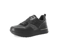 inblu Sneaker Donna con Lacci e Brillantini, Scarpe da Ginnastica, Nero, 40 EU