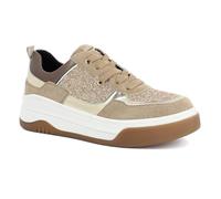 inblu Sneakers Donna Brillantini Rosa, Scarpe da Ginnastica con Glitter, Sabbia, 39 EU