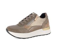 inblu Sneakers Donna con Cerniera e Lacci, Multicolore, Tomaia in Ecopelle, Suola Sintetica, Altezza Tacco 3,5 cm, Scarpe da Ginnastica, Tabacco, 38 EU